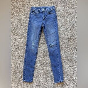 Old Navy Girl’s Rockstar Distressed Blue Skinny Jeans